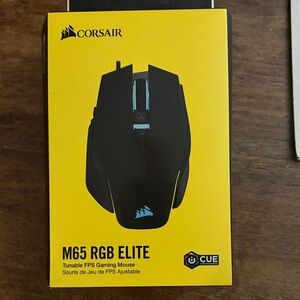 Corsair M65 RGB ELITE Gaming Mouse - Black with Blue Accents